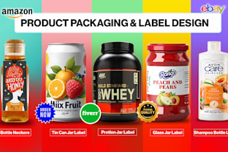 do amazon product packaging design and label design