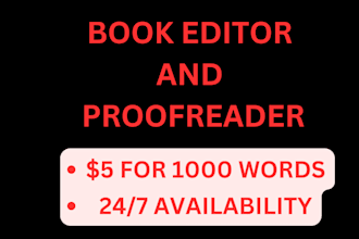 edit and proofread your novel or book