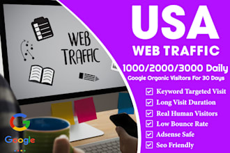drive targeted keywords USA web traffic
