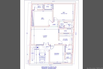 design your architectural plans, front elevation and section in autocad