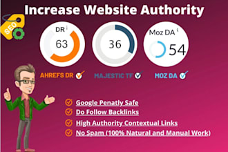increase website da with white hat seo and do follow backlink