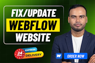 fix webflow issues, bugs, responsiveness and any problems