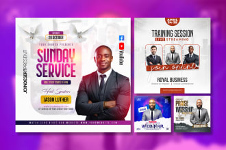 design creative carousel ads, online flyer, poster, stories, webinar for fb, ig