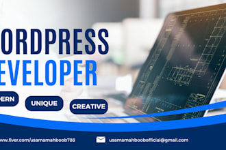 design modern, unique and creative wordpress website design