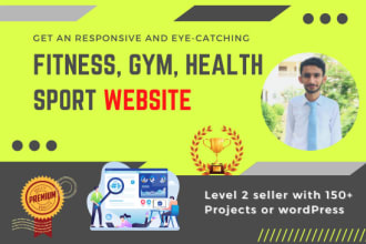 design health fitness, sports, gym, dentist website in wordpress