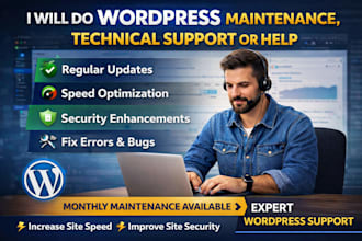 do wordpress maintenance, technical support or help
