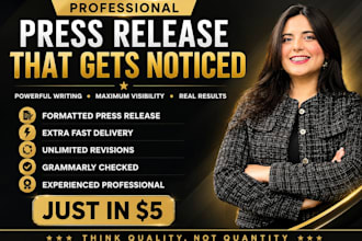 write a professional press release for you