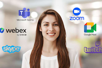 design zoom, google meet, teams, office, virtual backgrounds with logo
