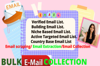 collect 50k nich active and verified bulk email list