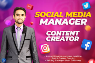 manage your social media and design engaging posts for instagram and facebook