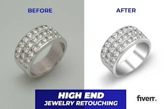 do high end jewelry retouching, editing in photoshop