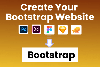 develop static HTML CSS bootstrap tailwind responsive website
