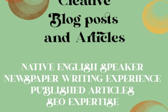 write an article or blog post