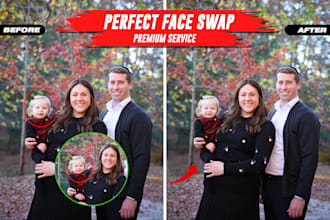 perfect face swap and face replacement in group and family photos