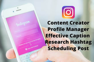 do instagram content creation and profile management