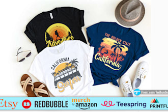 create an outdoor adventure t shirt design for you