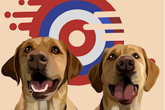 draw your pet into a cartoon portrait