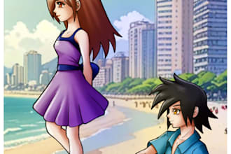 create a detailed full color manga illustration or scene