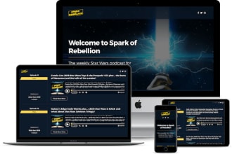 create and design a responsive podcast website