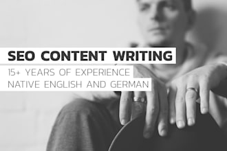 write SEO friendly blogposts for you