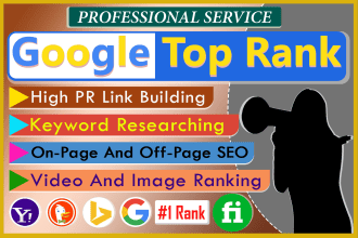 promote your website on google first page with white hat SEO service