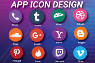 design modren stunning  mobile app icons