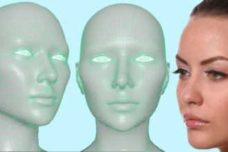 create high realistic 3d head