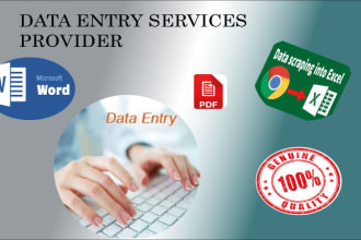 do fastest data entry services in one day, admin support
