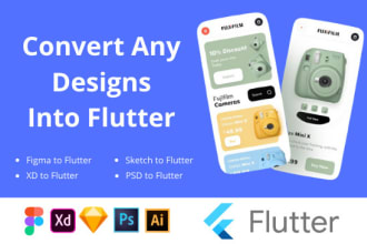 convert figma, sketch, adobe xd designs to flutter