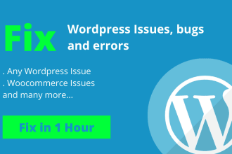 help you to fix wordpress or woocommerce bugs and issues