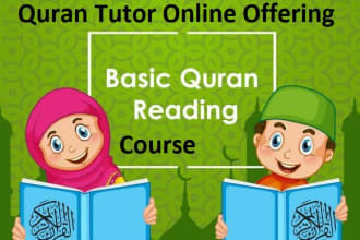 be your quran teacher or tutor, online lessons