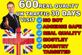 drive website google rank UK website or url traffic visitors