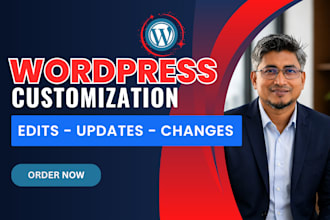 edit and update wordpress website, wordpress customization