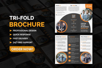 create a medical, corporate, business trifold brochure