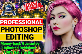 do photoshop editing, retouching, high resolution professionally