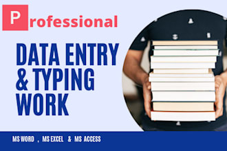 do any data entry and typing work