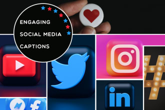 write interesting and engaging social media captions for you