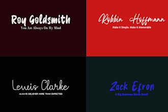 do creative and unique signature logo design