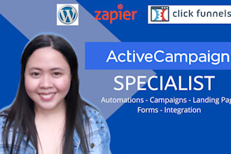 build activecampaign automations, campaigns etc so you can focus on selling