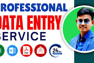 do data entry, copy paste, data scraping, email leads, pdf to excel data