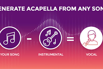 create acapella or instrumental of any song you want