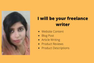 be your freelance content writer