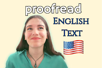 proofread and edit english text