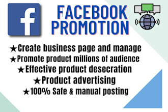 create facebook page,marketing,promotion or advertising