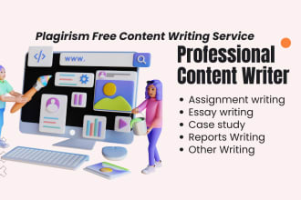 write any assignment, essay, report and case study