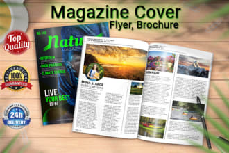 do custom bifold, trifold,flyer, brochure, poster, magazine design in 24 hours