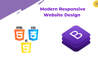 create HTML CSS bootstrap responsive website