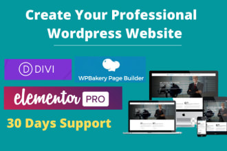 build and customize wordpress website, redesign the landing page design
