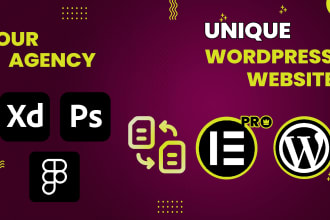convert our agency figma or xd, to wordpress using elementor pro