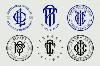 design initial monogram logo for clothing brand